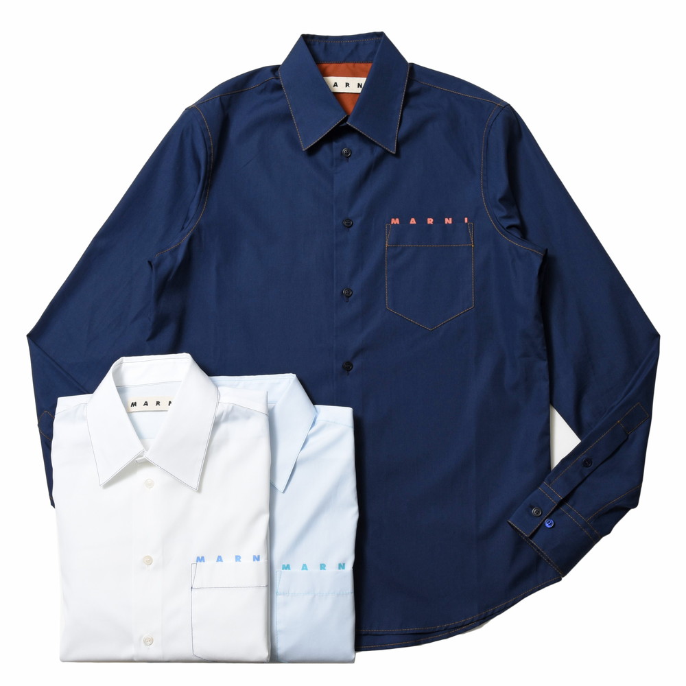 売上特価 MARNI コットンポプリン シャツ - レディースファッション