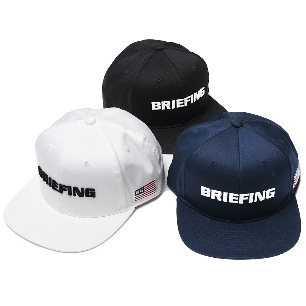 BRIEFING（ブリーフィング）コットンフラットバイザー6パネルキャップ MENS BASIC FLAT VISOR CAP/BRG221M73  18521600185｜guji online shop（グジ オンラインショップ）