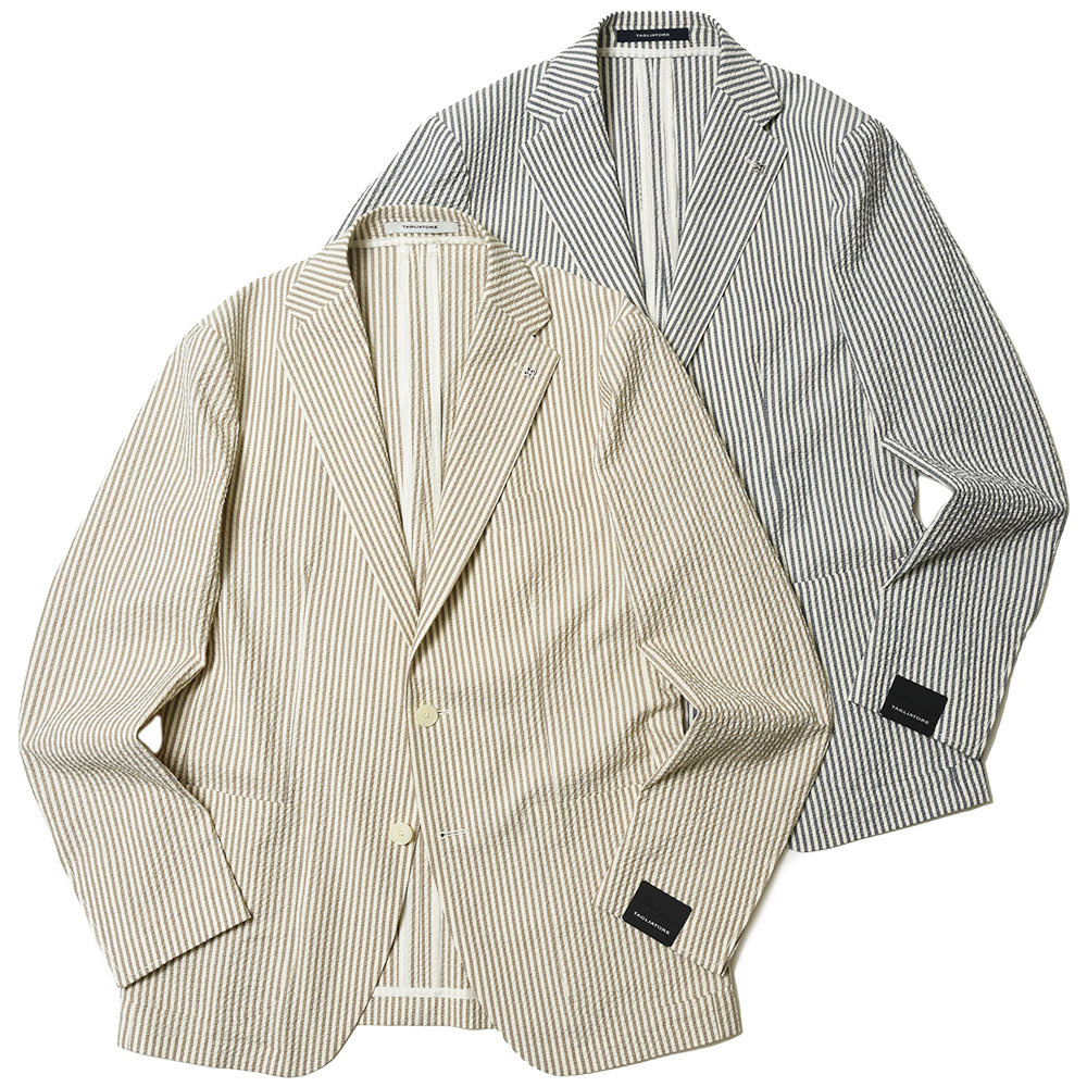 <美品>TAGLIATORE dakar 新ロゴ シアサッカー ジャケット42 美品>TAGLIATORE dakar 新ロゴ シアサッカー ジャケット42