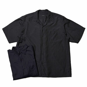 COMOLI（コモリ）ウールシルク 半袖オープンカラーシャツ X01-02019 