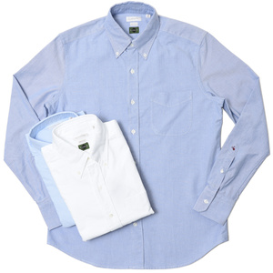 あり生地の厚さGlanshirt カジュアルシャツ 39(M位) 青x茶x白(チェック)