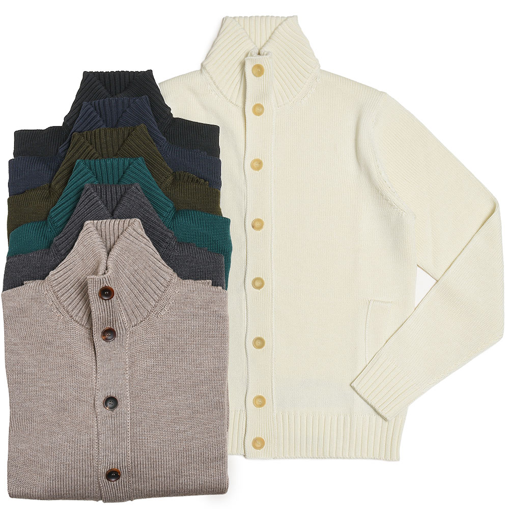 新品【ザノーネ】5ゲージ CHIOTO スタンドカラーニットカーディガン 50 ZANONE（ザノーネ）CHIOTO（キョート）5ゲージ スタンドカラー