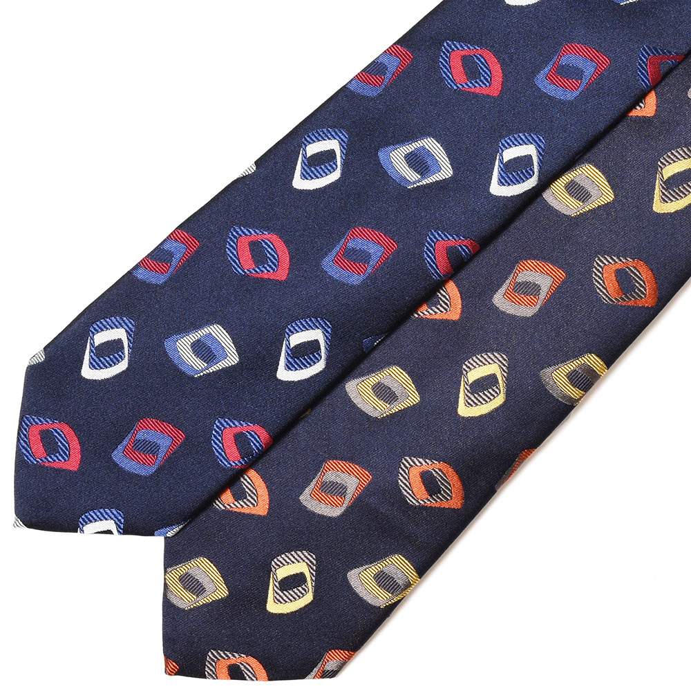 FRANCO BASSI（フランコ バッシ）シルクスクエアジャガードタイ