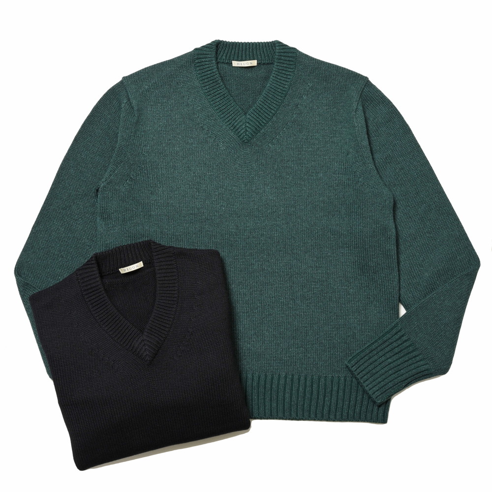 HEUGN（ユーゲン）Collin Cashmere Knit ミドルゲージカシミアウールV
