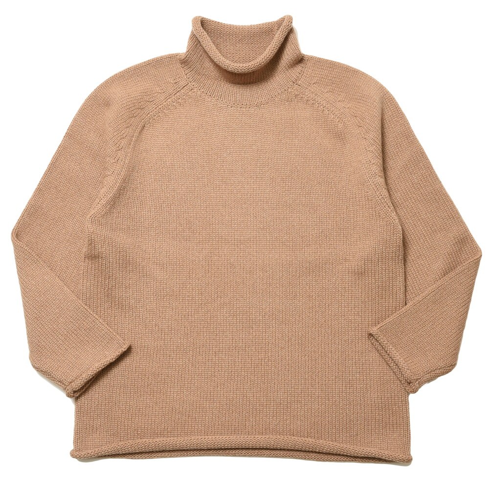 HEUGN（ユーゲン）Earl Camel Knit ミドルゲージキャメルロールネックニット KNITWEAR015 16036403189｜guji  online shop（グジ オンラインショップ）