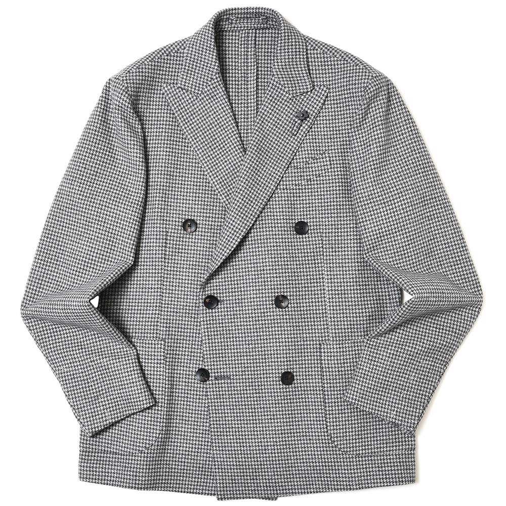 J7148 超美品 ラルディーニ アドヴァンスブークレダブルジャケット 44 LARDINI（ラルディーニ）ADVANCEアドヴァンス ウールカシミアライト