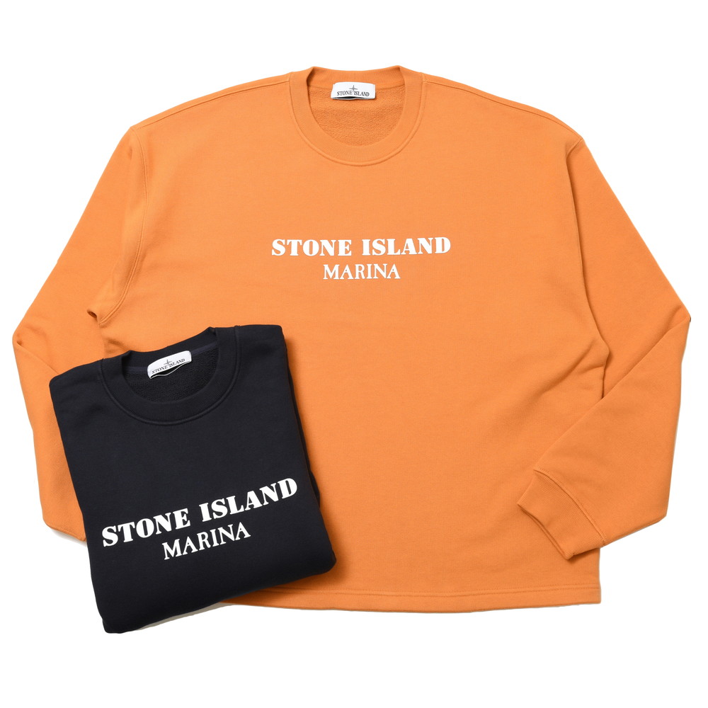 STONE ISLAND(ストーンアイランド)MARINA コットンロゴクルー