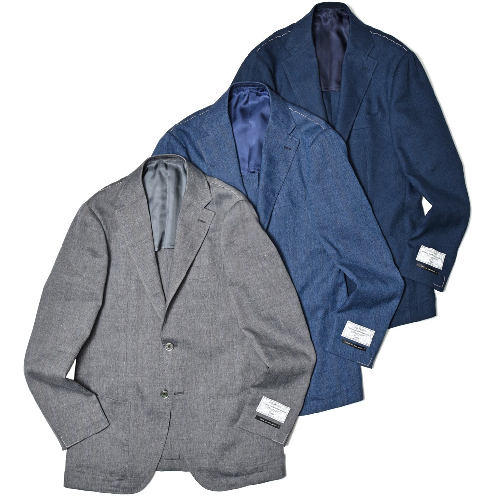 専用guji MADE BY RING JACKETウールリネン 52 guji（グジ）リネンウールヘリンボーン3Bジャケット(MADE BY RING