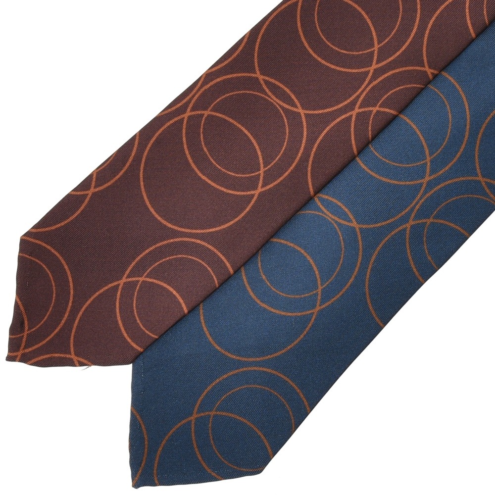 Francesco Marino(フランチェスコ マリーノ)シルクツイルサークルプリントスフォデラートタイ 24135 18241204142