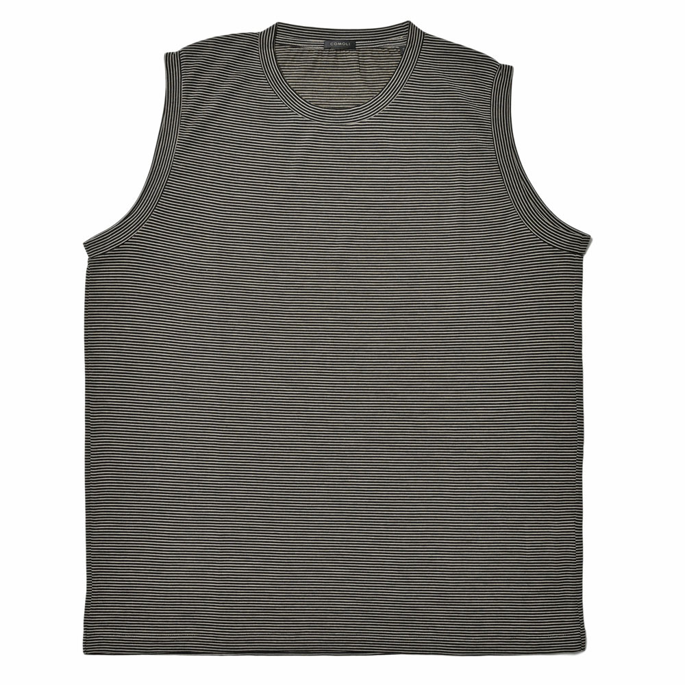 COMOLI（コモリ）サマーウール ノースリーブ Z01-05024 チャコール COMOLI（コモリ）サマーウール ノースリーブ Z01-05024 12141404171