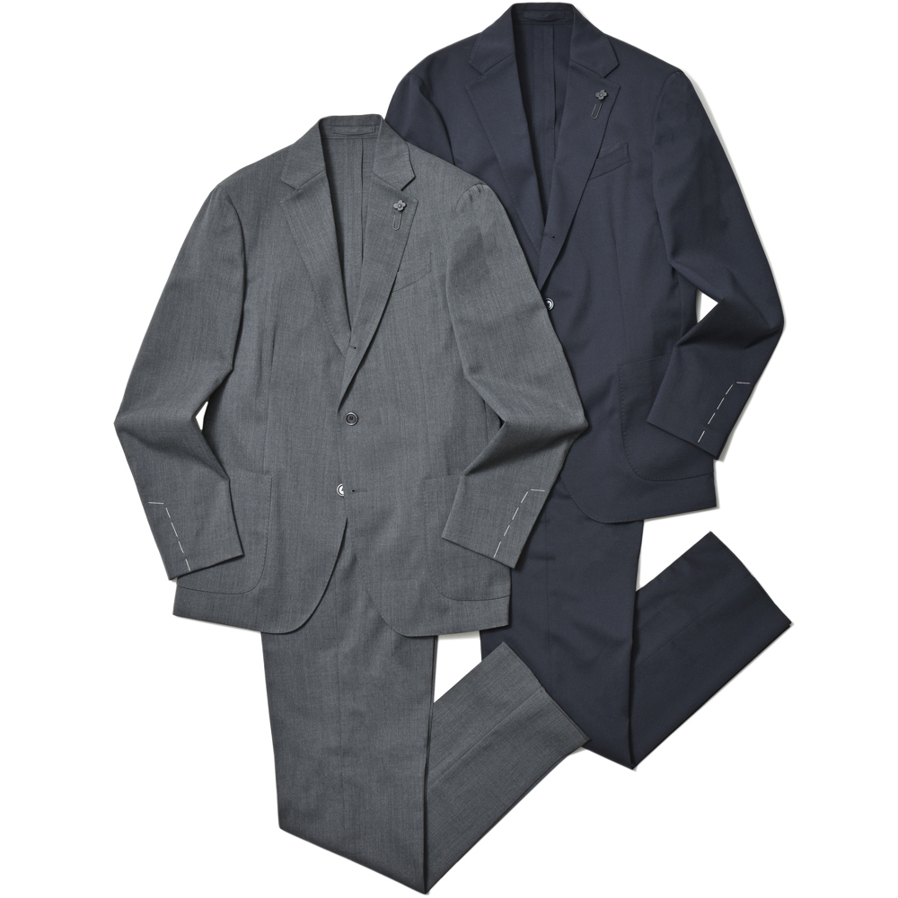 LARDINI（ラルディーニ）EASY WEARイージーウェア テクノウールサージ3Bスーツ JA143AQ/IVEL63703  17142000109｜guji online shop（グジ オンラインショップ）