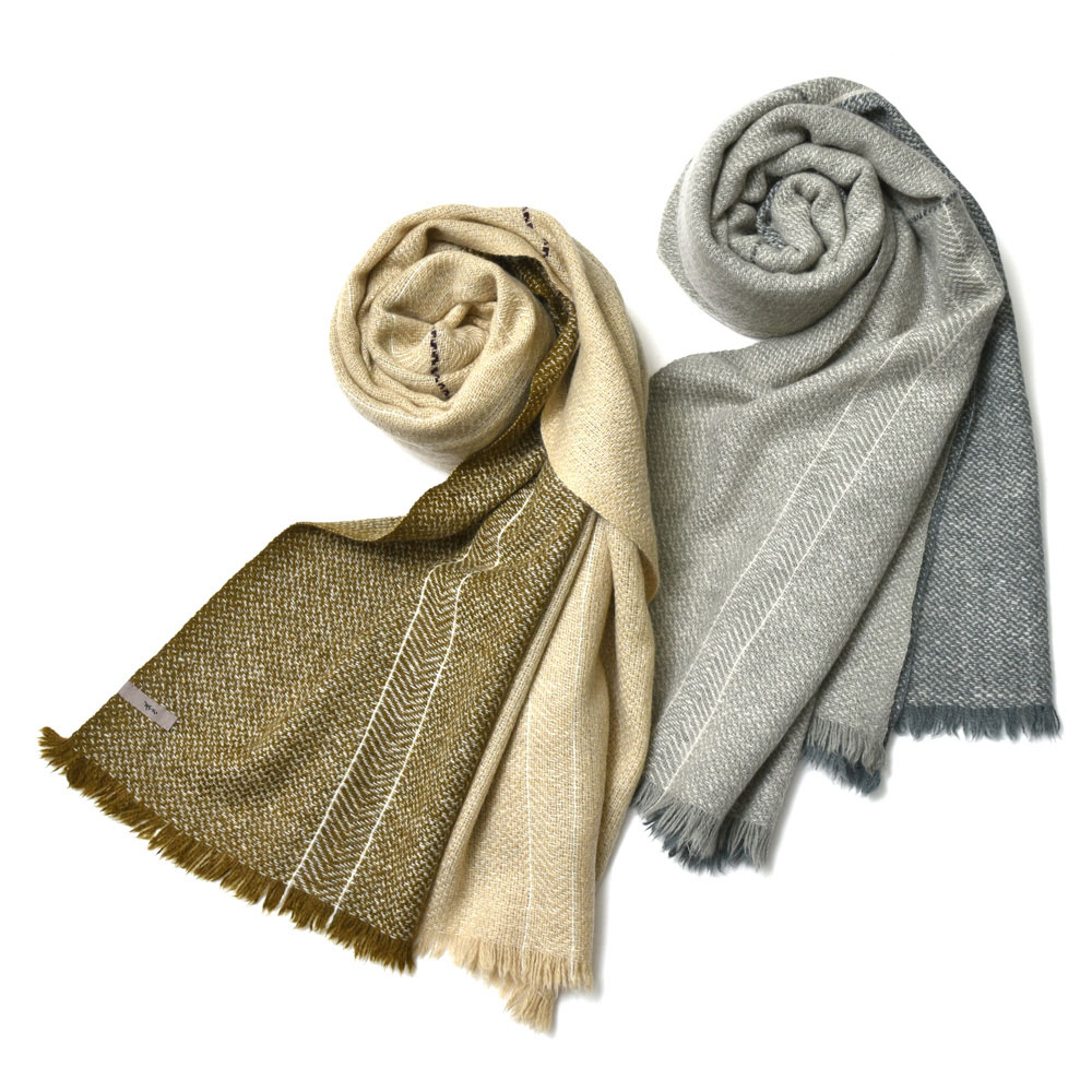 Norlha（ノラ）ヤクウールチェックストール 15336 18342402172