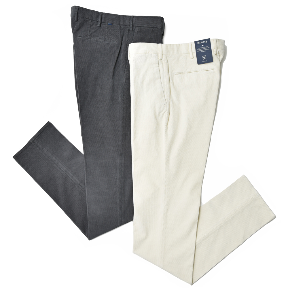 INCOTEX（インコテックス）SLIM FIT HIGH COMFORT ガーメントダイストレッチコットンコーデュロイテーパードパンツ  1W0030-40927/21607 13042202052｜guji online shop（グジ オンラインショップ）