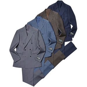 guji（グジ）<br>SUPER BRIOスーパーブリオ キッドモヘアウール6B1プリーツダブルスーツ(MADE BY RING JACKET / DORMEUILファブリック)【春/夏】17151206028
