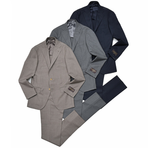 guji（グジ）<br>ウールトロピカル3B1プリーツスーツ (MADE BY RING JACKET / VITALE BARBERIS CANONICOファブリック使用)【春/夏】17151204028