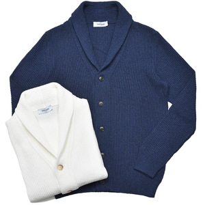 GRAN SASSO（グランサッソ）<br>コットンナイロンブークレショールカラーニットカーディガン 23138/22119 16051009035