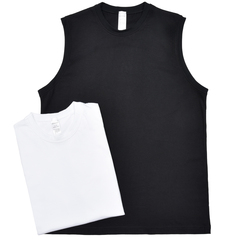 Schiesser（シーサー）<br>コットン天竺ノースリーブクルーネックカットソー AMERICAN T-SHIRT SINGLET(2packs) 12151004113