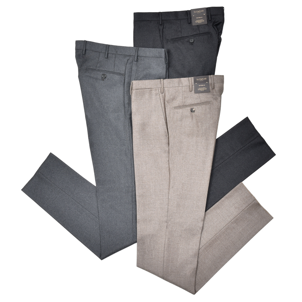 INCOTEX（インコテックス）ウールフランネルパンツ / テーパード / 35