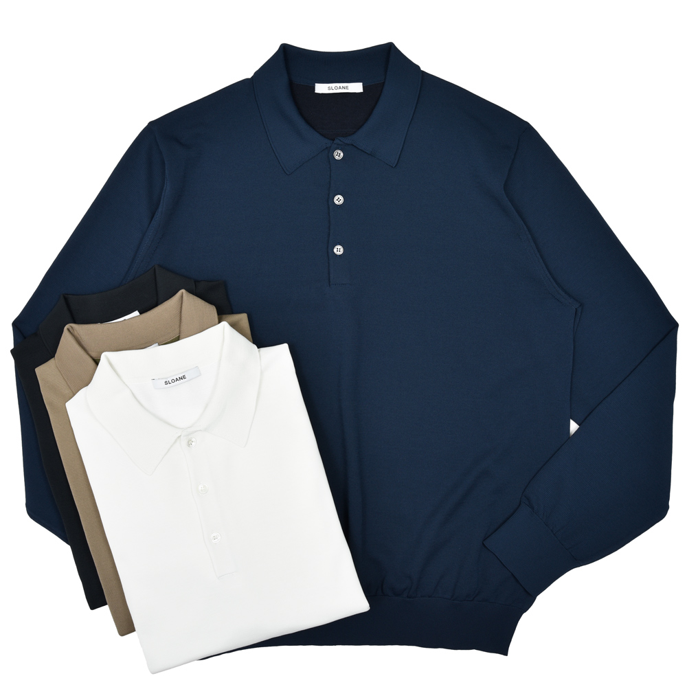 SLOANE（スローン）guji golf別注ウォッシャブルニットポロ SL9S-1061