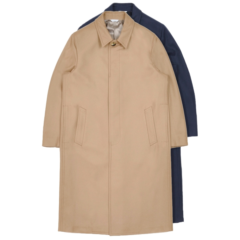 BOGLIOLI ベージュ ウール ピーコート BOGLIOLI（ボリオリ）ウールナイロンソフトメルトンバルカラーコート