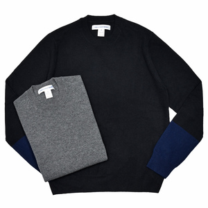 COMME des GARCONS SHIRT(コムデギャルソンシャツ)<br>ウールバイカラークルーネックニット FZ-N112-PER 16052405025