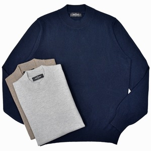 現行タグ グランサッソ 12G ウールソリッド モックネックニット guji 紺 GRAN SASSO（グランサッソ）12ゲージウールソリッドモックネック