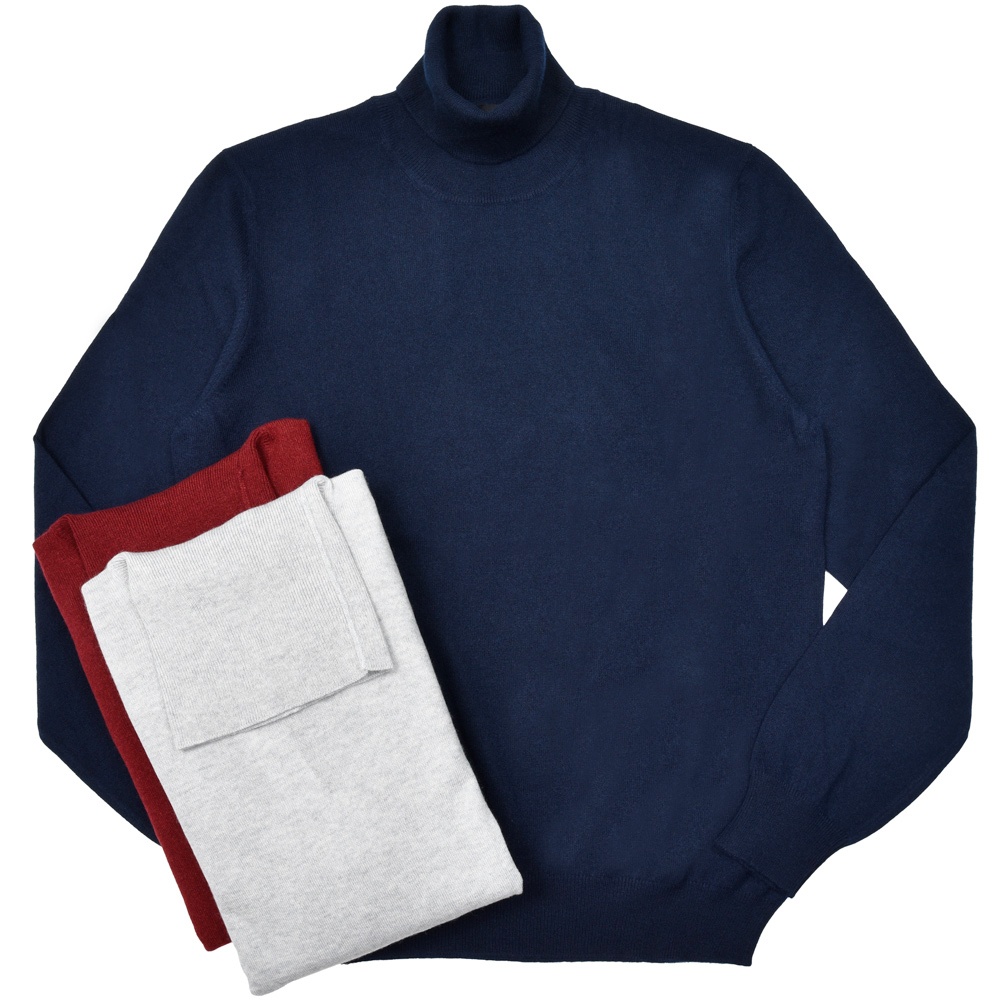 【美品】 GRAN SASSO グランサッソ カシミヤ タートル ニット 48 SALE】GRAN SASSO（グランサッソ）12ゲージカシミアタートルネック