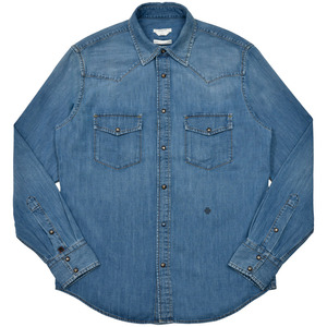 JACOB COHEN(ヤコブコーエン)<br>ウォッシュドコットンデニムウエスタンシャツ 226-41404 51056001052