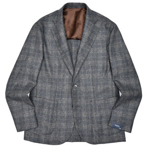 BARBA(バルバ)<br>EASYイージー ウールサキソニーオーバーチェック2Bジャケット 487-41763 17052009052