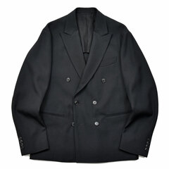【未使用】T-JACKET コットン リネン ストレッチダブルジャケット L 紺 T-JACKET（ティージャケット）ストレッチデニムライクコットン