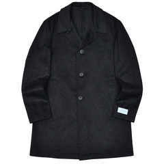 ベルベスト ダークグレー ウールコート Belvest（ベルベスト）ウールフランネルダブルチェスター