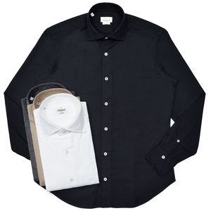 Giannetto(ジャンネット)<br>コットンライトネルセミワイドカラーシャツ SLIM FIT/513600L81 11052002109