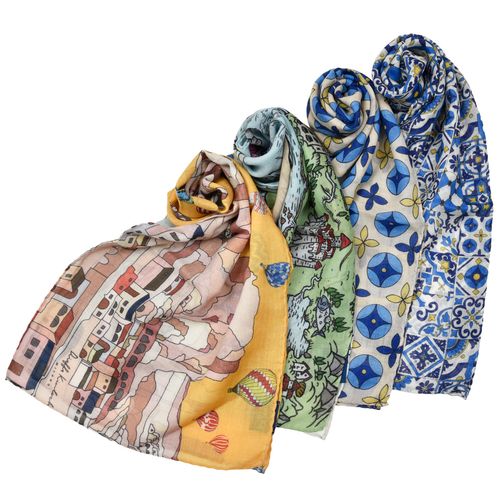 Dieffe Kinloch ウールストール Dieffe Kinloch（ディエッフェ キンロック）ウールプリント