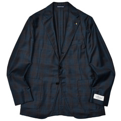 Belvest ベルベスト グレー チェック柄 テーラードジャケット ベルベスト/伊勢丹も扱うBelvest/カシミヤ混テーラード