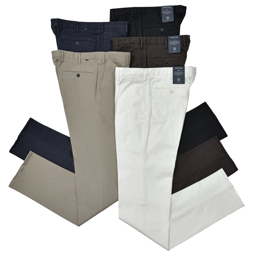 INCOTEX（インコテックス）コットンストレッチチノパンツ / テーパード