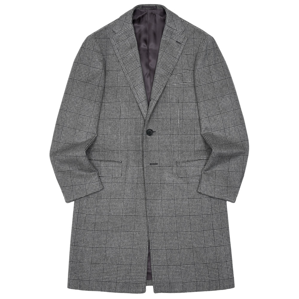 guji（グジ）カシミヤグレンチェックチェスターフィールドコート MADE