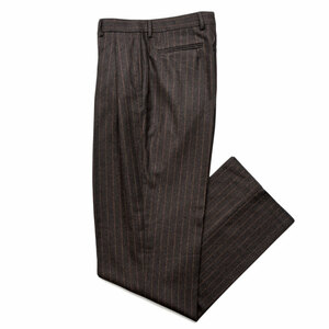 BERNARD ZINS(ベルナール ザンス)<br>VANEAU ウールポリエステルチョークストライプ2インプリーツパンツ 74516 13052401030