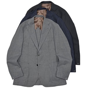 BARBA(バルバ)<br>B ACTIVEビーアクティブ ウールホップサック2Bジャケット(メタルボタン) 487-41761 17052011052