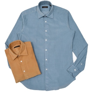 GLANSHIRT(グランシャツ)<br>コットンベビーコーデュロイセミワイドカラーシャツ 476-41404(M) 11056302052