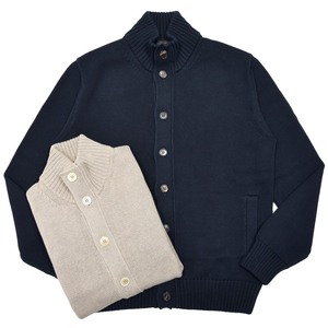 ZANONE(ザノーネ)<br>5ゲージソフトコットンスタンドカラーニットカーディガン CHIOTO/SLIM FIT/810150/ZN392/55602(M) 16065301052