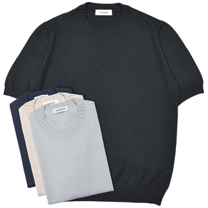 GRAN SASSO(グランサッソ)<br>14ゲージソフトコットンS/Sクルーネックニット 57188/18163 16061001035