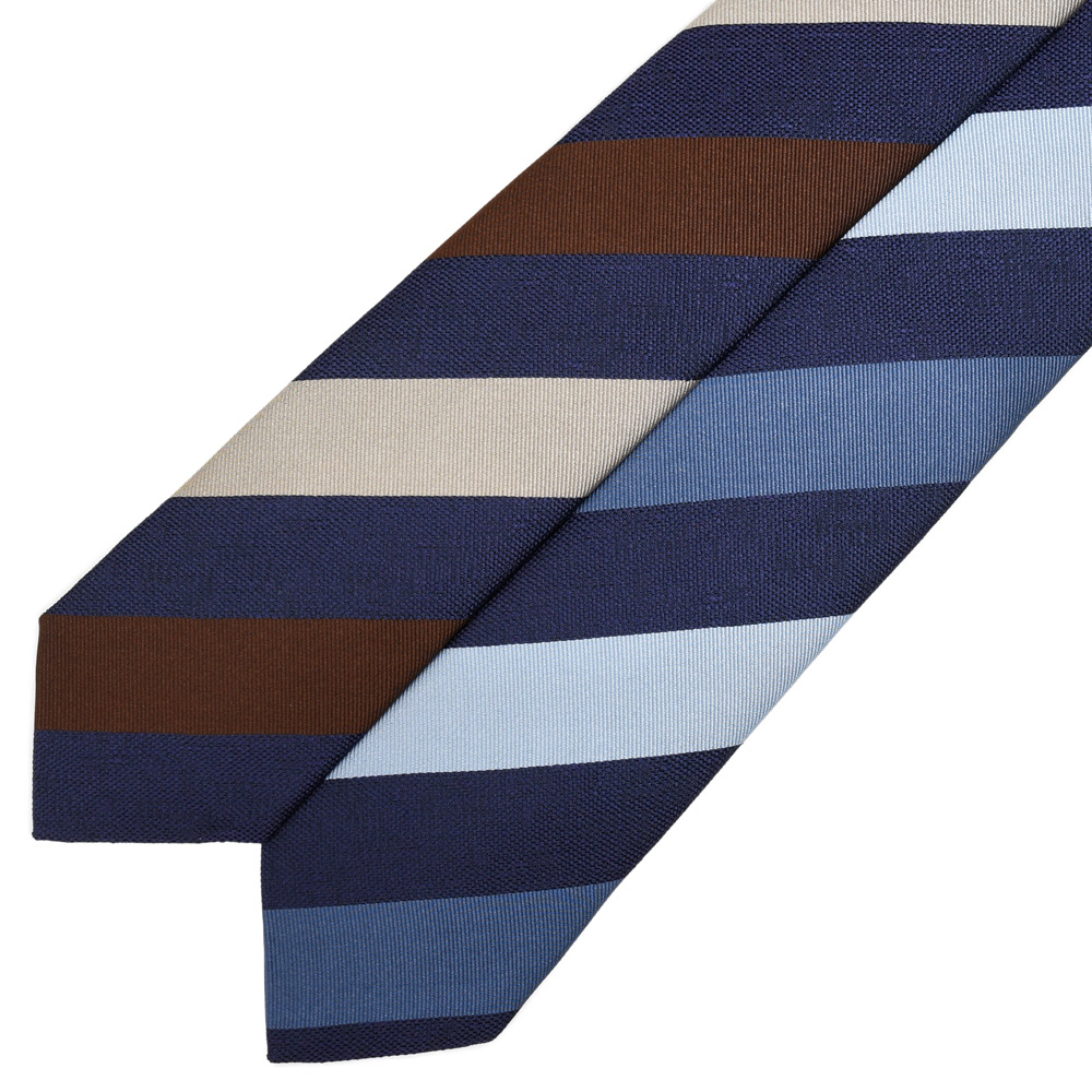 Seaward & Stearn（シーワード & スターン）シルクストライプタイ