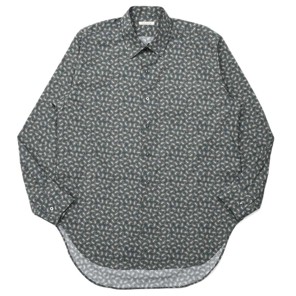 HEUGN（ユーゲン）Alan SHIRT136 コットンペイズリープリントシャツ 