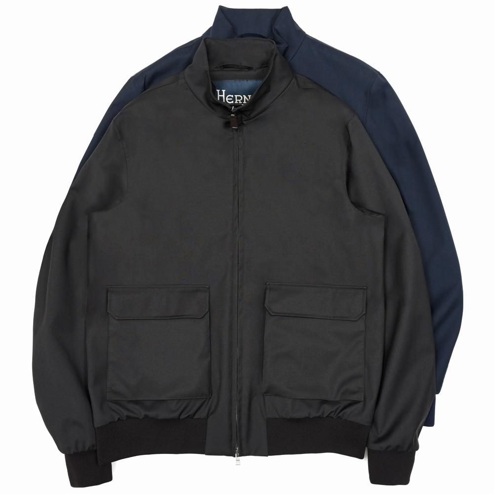 HERNO(ヘルノ)Loro Piana Storm System ウォータープルーフウールスタンドカラーブルゾン GI000587U ...