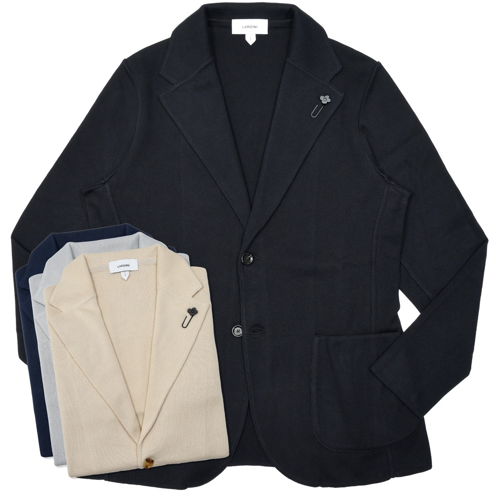 LARDINI（ラルディーニ）コットンミラノリブニットジャケット