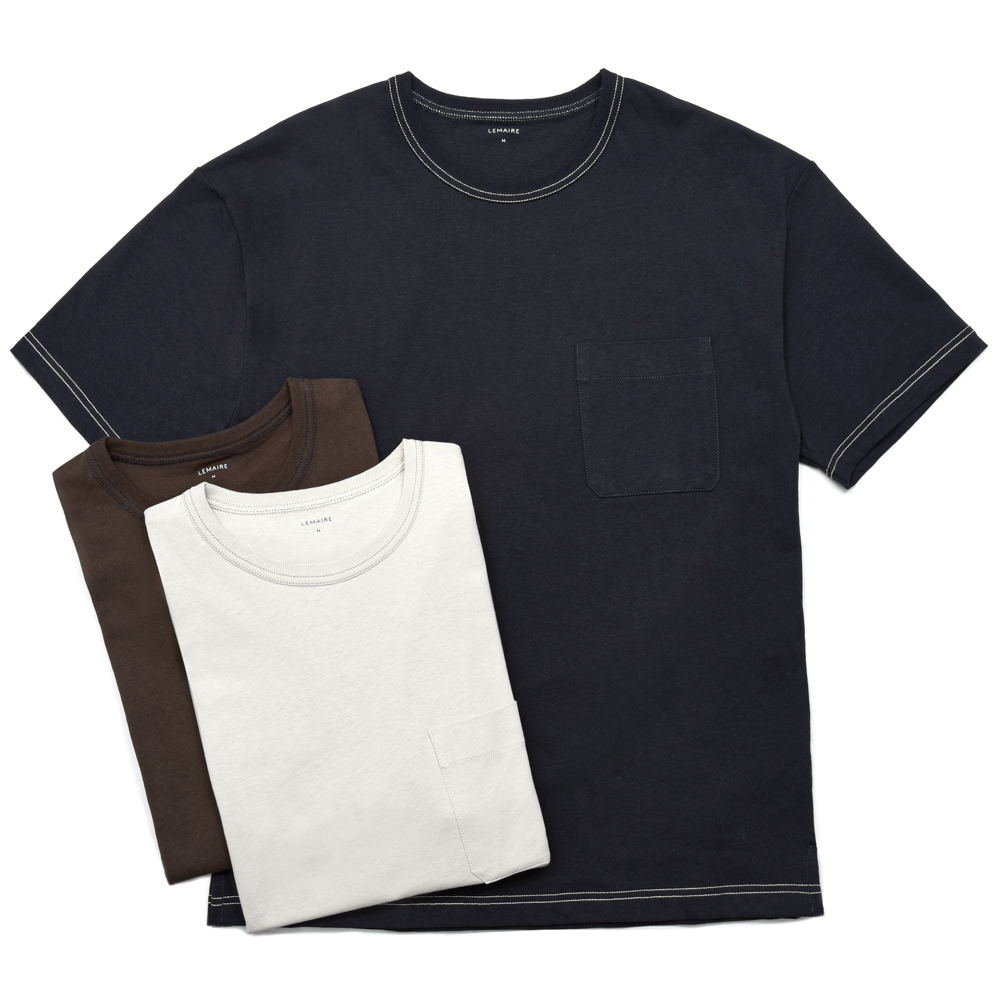 LEMAIRE AND SUNSPELL ネイビー Tシャツ M ルメール 新品 LEMAIRE（ルメール）ボクシーショートスリーブTシャツ LJ1010