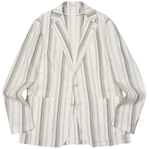 TAGLIATORE(タリアトーレ)<br>LIGHTライト リネンレーヨンオルタネイトストライプ2Bジャケット 600016 17061602054