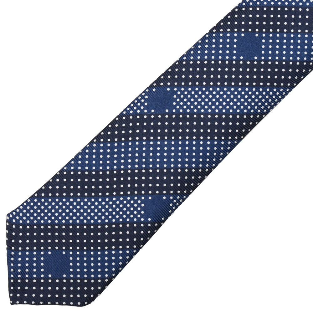 garoh（ガロウ）tie02 シルクドット×ストライプセッテピエゲタイ