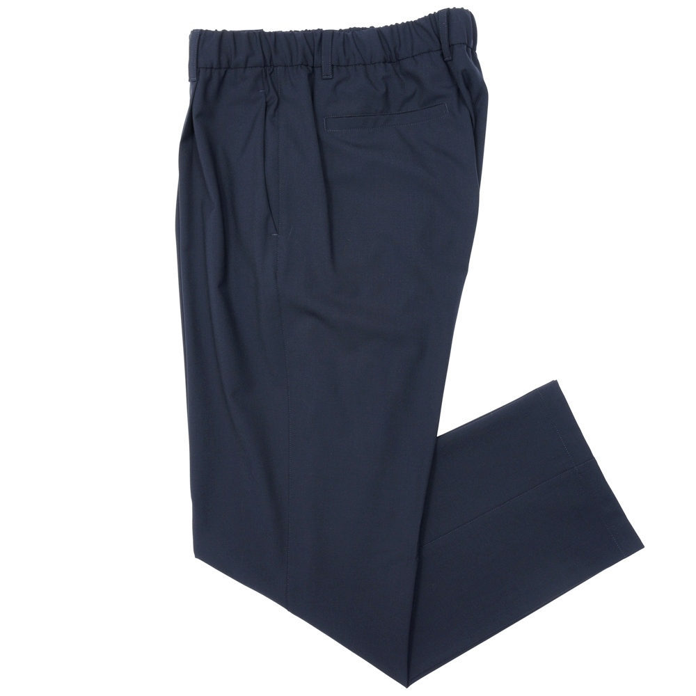 HERNO（ヘルノ） テックシアサッカー1プリーツシャーリングパンツ ネイビー HERNO（ヘルノ） テックシアサッカー1プリーツシャーリングパンツ
