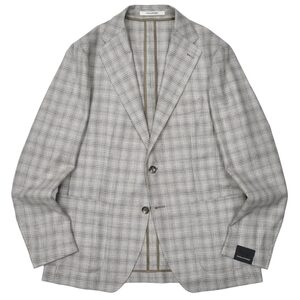 TAGLIATORE(タリアトーレ)<br>DAKARダカール シルクウールライトツィードオーバーチェック2Bジャケット 440057 17061015054